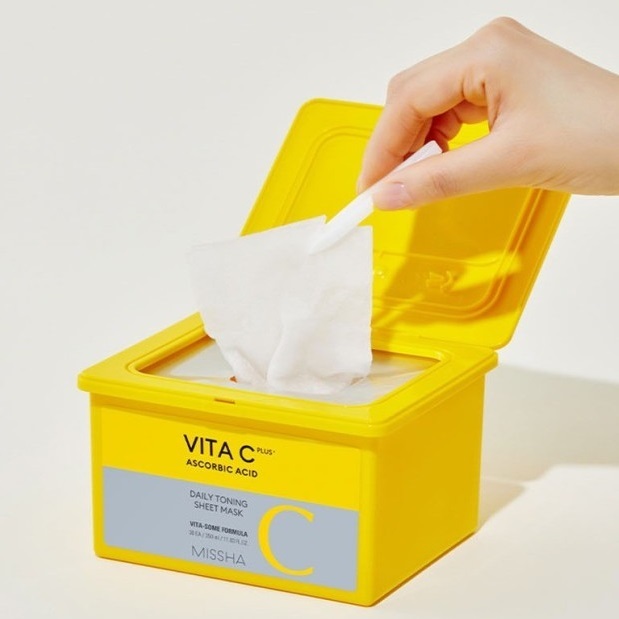 [MISSHA] Vita C Plus Daily Toning Sheet Mask 日常爽膚面膜(30 張)