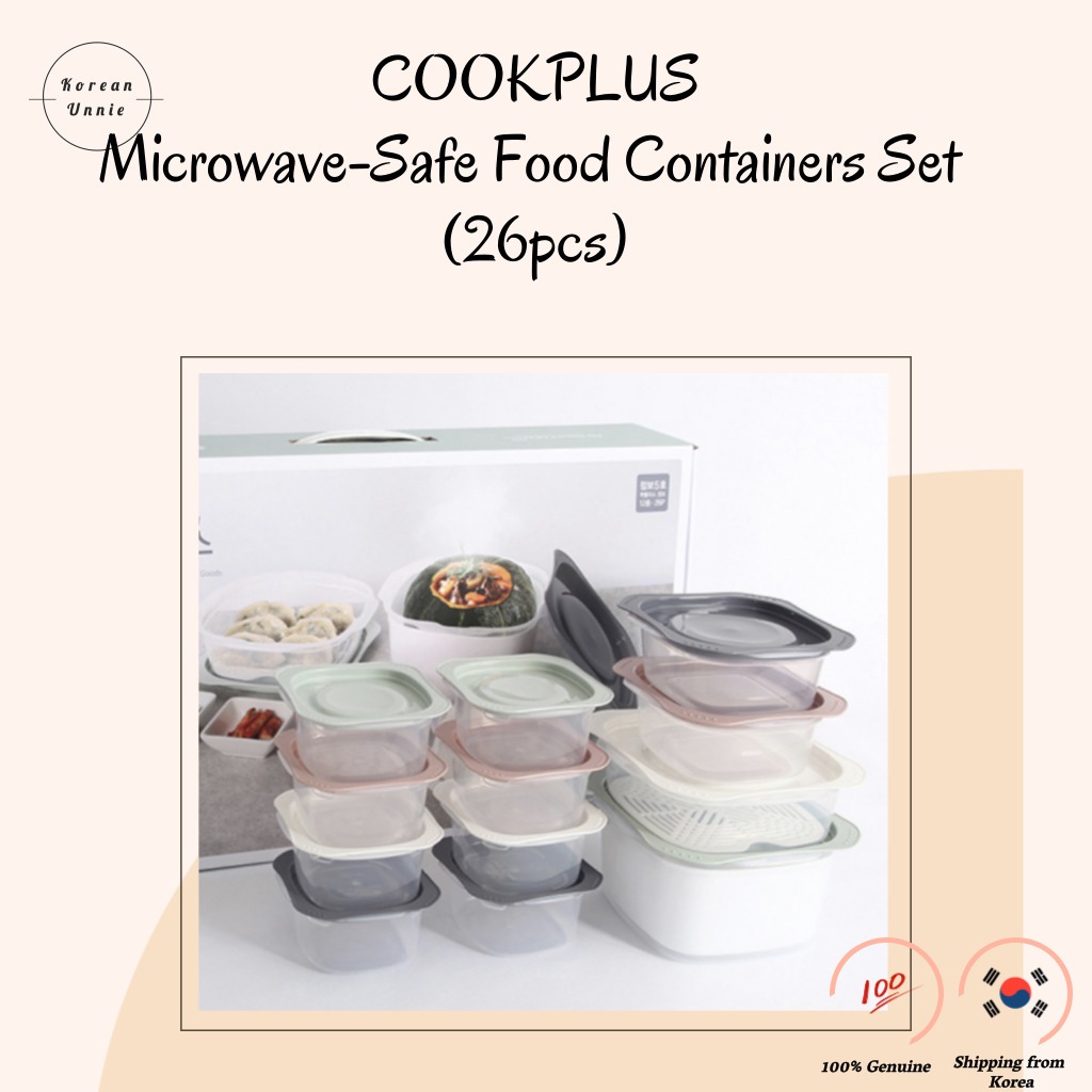 [COOKPLUS] 微波安全食品容器禮品套裝 / 12 種,26 件 / 韓國發貨