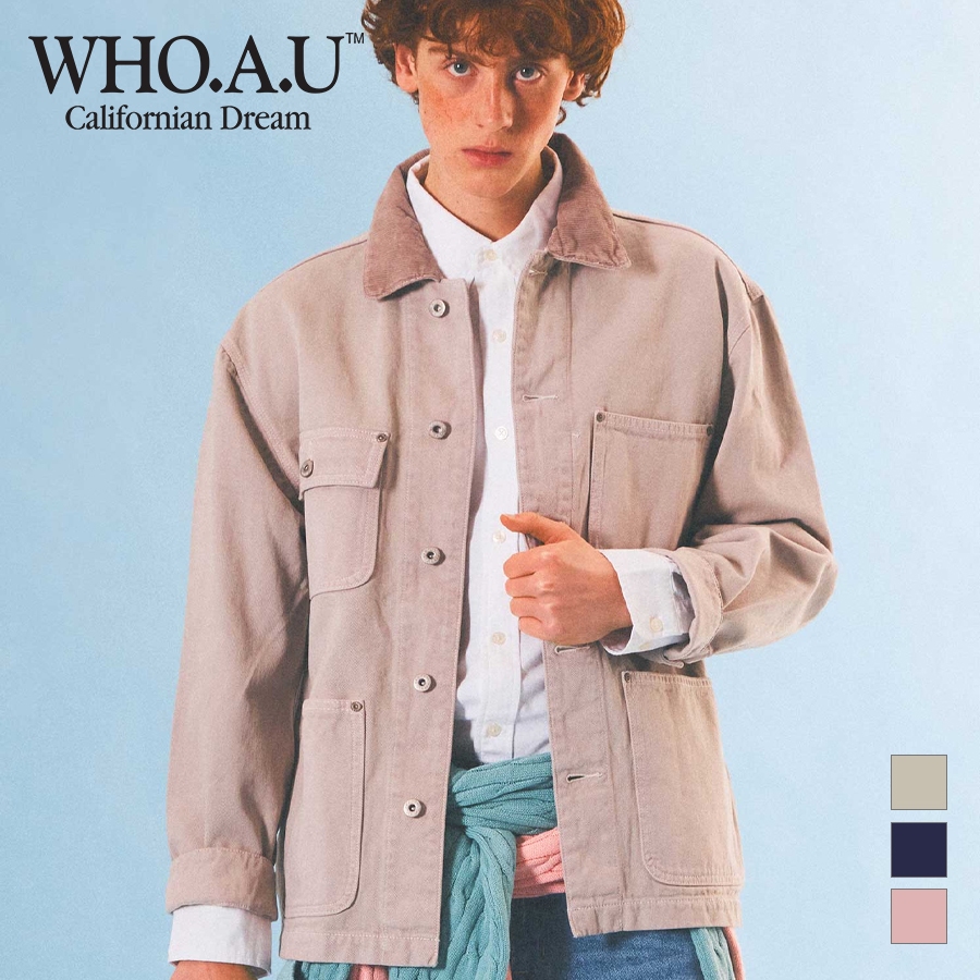 [WHO.A.U] 成衣染色工裝外套 | WHJKF2292U