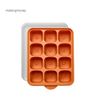 Malang Honey韓國 JAMMUK 矽膠嬰兒輔食方塊模具儲存容器 按壓式冰塊模具 多功能冰塊盒6 格/12格