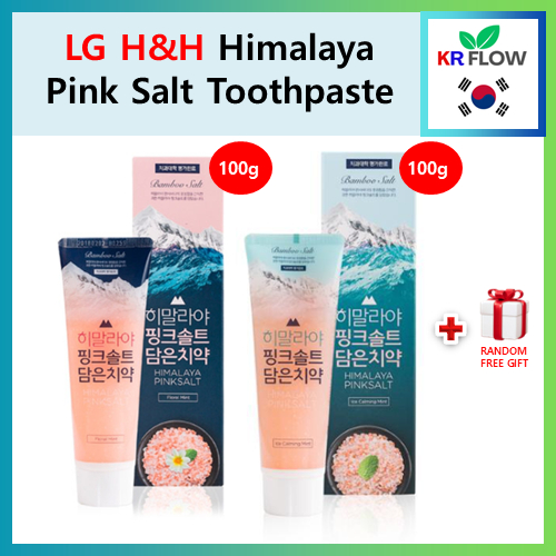 [LG H&amp;h] 喜馬拉雅粉紅鹽牙膏 (100g) + 隨機贈品 / 花薄荷 / 冰鎮靜薄荷