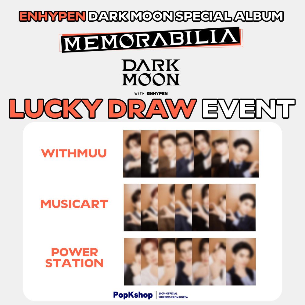 ENHYPEN DARK MOON ‘MEMORABILIA’ Lucky Draw Event Photocard