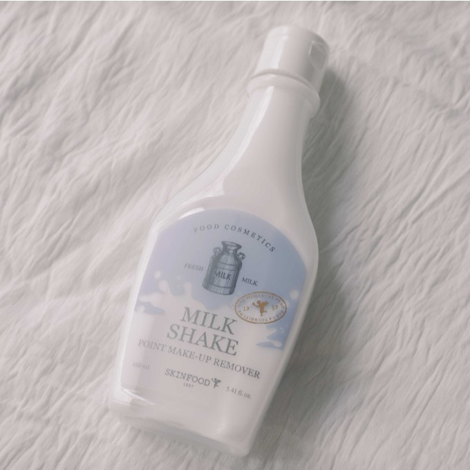 [SKINFOOD] Milk Shake Point Make Up Remover 160ml 奶昔點卸妝液