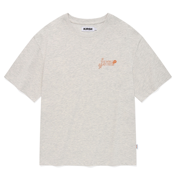 [KIRSH] Uni 牡蠣圖形 T 恤(燕麥片)