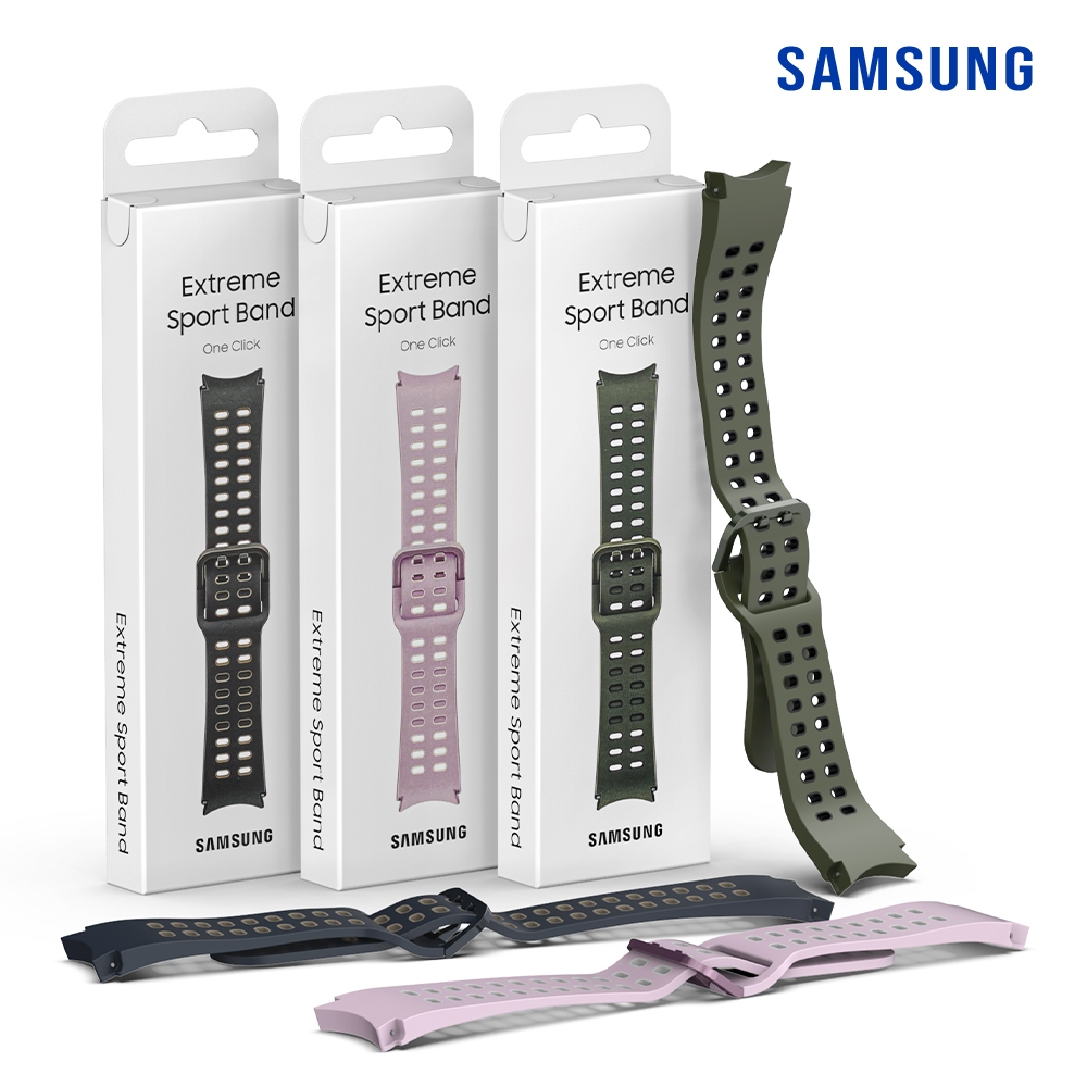 SAMSUNG 三星原廠 Galaxy Watch 4 5 6 7 Fe 系列極限運動錶帶一鍵