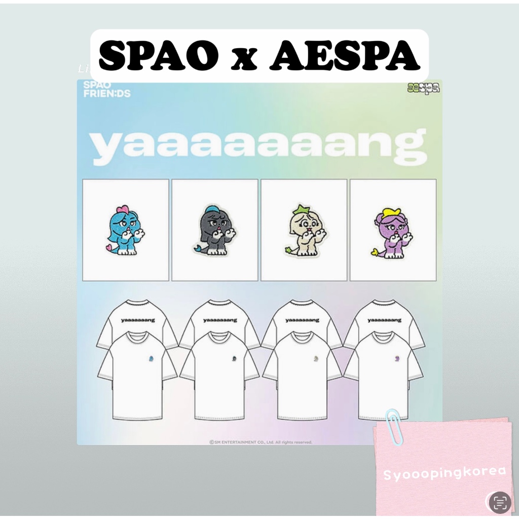 Spao x AESPA] AESPA 夏季短袖 SPAO T 恤