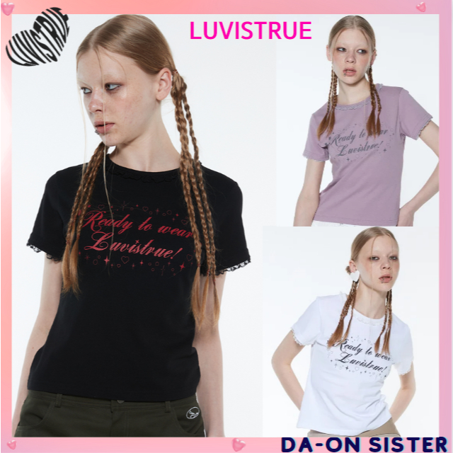[LUVISTRUE] Rt LACE TEE 3COLOR 韓國 100% 正品