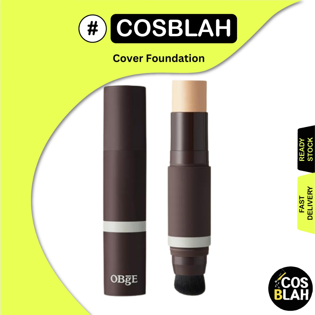 Obge Natural cover foundation, 棒狀粉底, 半啞光, 輕盈完美遮瑕粉底, 全覆蓋 SPF5