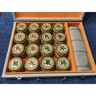 【精選品質】金絲楠木中國象棋實木套裝成人家用復古摺疊棋盤小葉楨楠收藏送禮