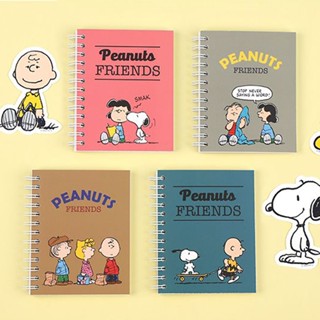 Peanuts 史努比小號內襯螺旋筆記本春季記事本韓國文具 Charlie Brown Lucy Sally Linus