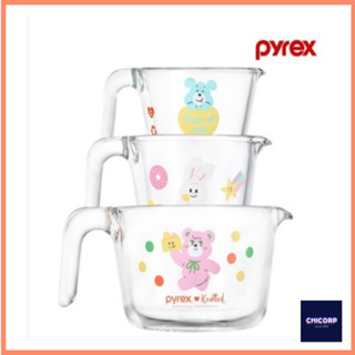 Pyrex打結合作玻璃量杯燒杯250ml 500mL 1L 3型