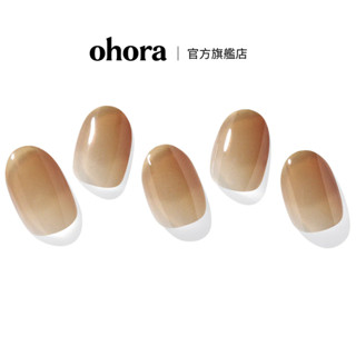 【ohora】 凝膠指甲貼(彩繪) N Caramel Glaze 官方旗艦店/棕色/漸變色