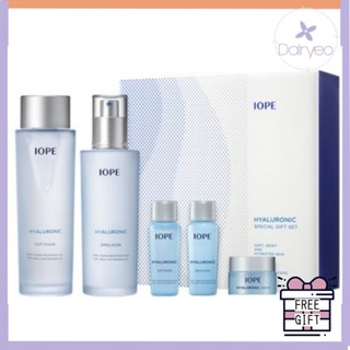 艾諾碧 Iope 玻尿酸專用套裝(柔順劑+乳液)韓國化妝品基礎套裝爽膚水乳液柔順劑面霜保濕保濕玻尿酸乳液