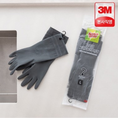 3m Scotch 亮灰色環形橡膠手套