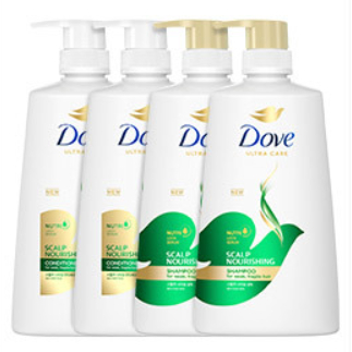 Dove Shampoo 大容量頭皮滋養洗髮水 680 ml X 2P 護髮素 680 ml X 2P