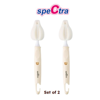 [Spectra] 韓國海綿奶嘴刷 2 件套 / 香草嬰兒奶瓶清潔工具