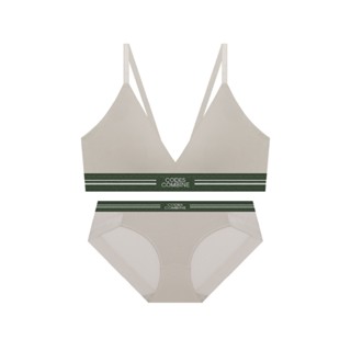 [codes combine innerwear] 亮彩無鋼圈法式內衣褲組 淺卡其灰(BE)