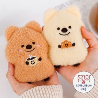 [KiKi Quokka] 韓國文創 Quokka 咖啡 鹽麵包 可微波 毛絨公仔暖手寶 暖包 _ 短尾矮袋鼠