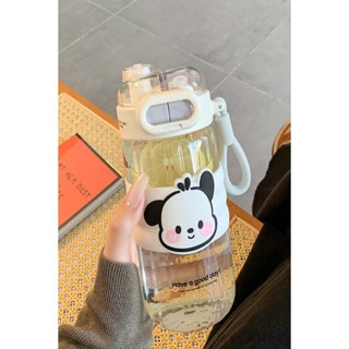 🎁桃園發貨+統編🎁可愛水杯2025新款女玻璃杯高顏值帶吸管夏天便攜學生喝水雙飲杯子