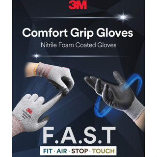 3M Comfort Grip 空氣塗層工作手套 x5