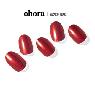 【ohora】 凝膠指甲貼(彩繪) N Red Chrome 官方旗艦店/紅/鉻