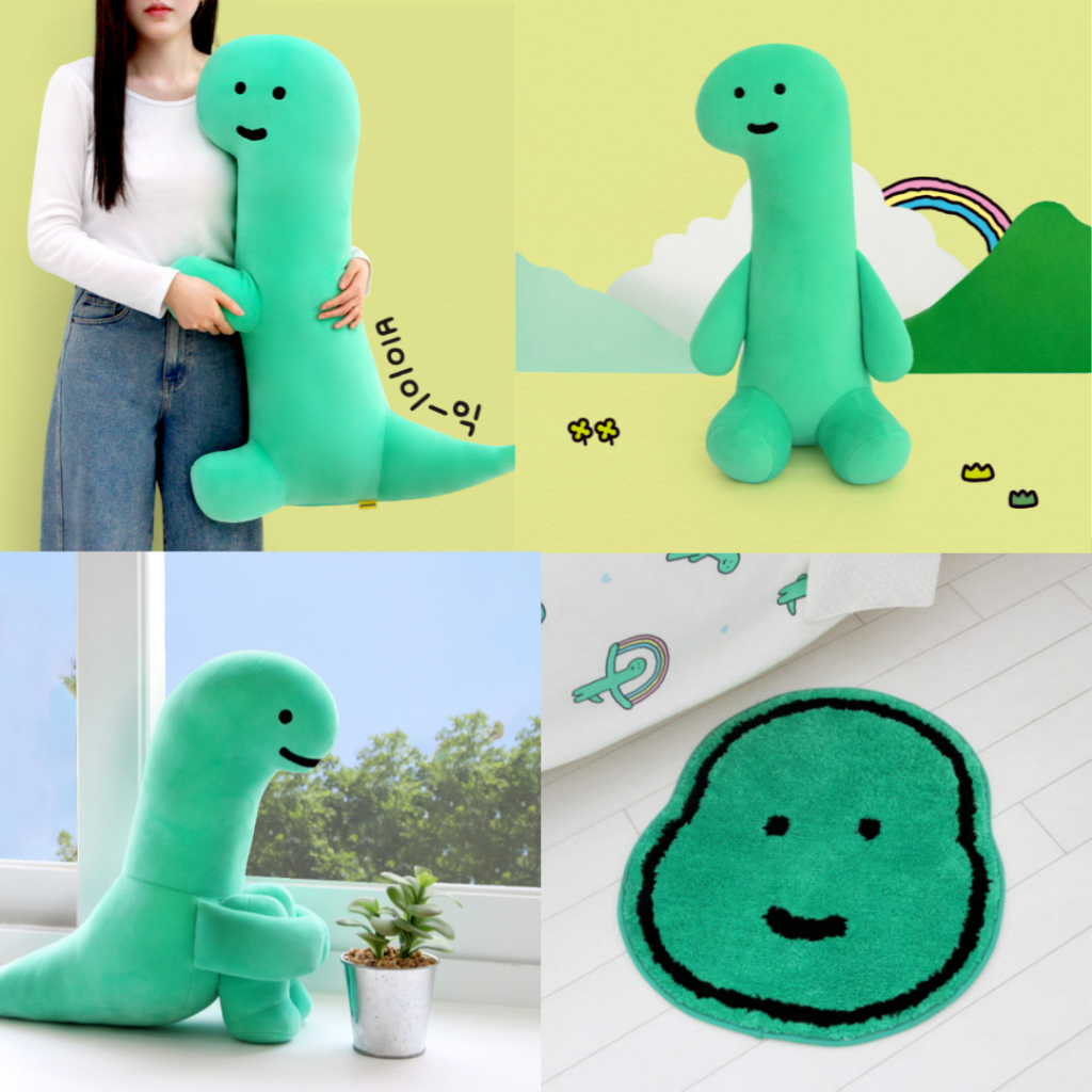 韓國 Joguman 恐龍抱抱腕龍 BodyPillow Hug 坐好好腕龍 娃娃 坐著大抱枕 Rug 韓國文創 絨毛玩