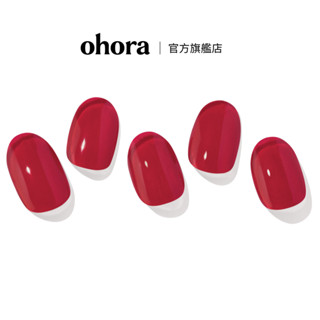 【ohora】 凝膠指甲貼(純色) N Red Light 官方旗艦店/紅