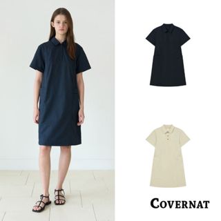 [COVERNAT]25SS 女士短袖翻領連衣裙 淨版A字連身裙 夏季薄款透氣POLO衫裙（多色任選）