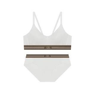 [codes combine innerwear] 運動風全罩杯無鋼圈內衣褲組 白色(WH)