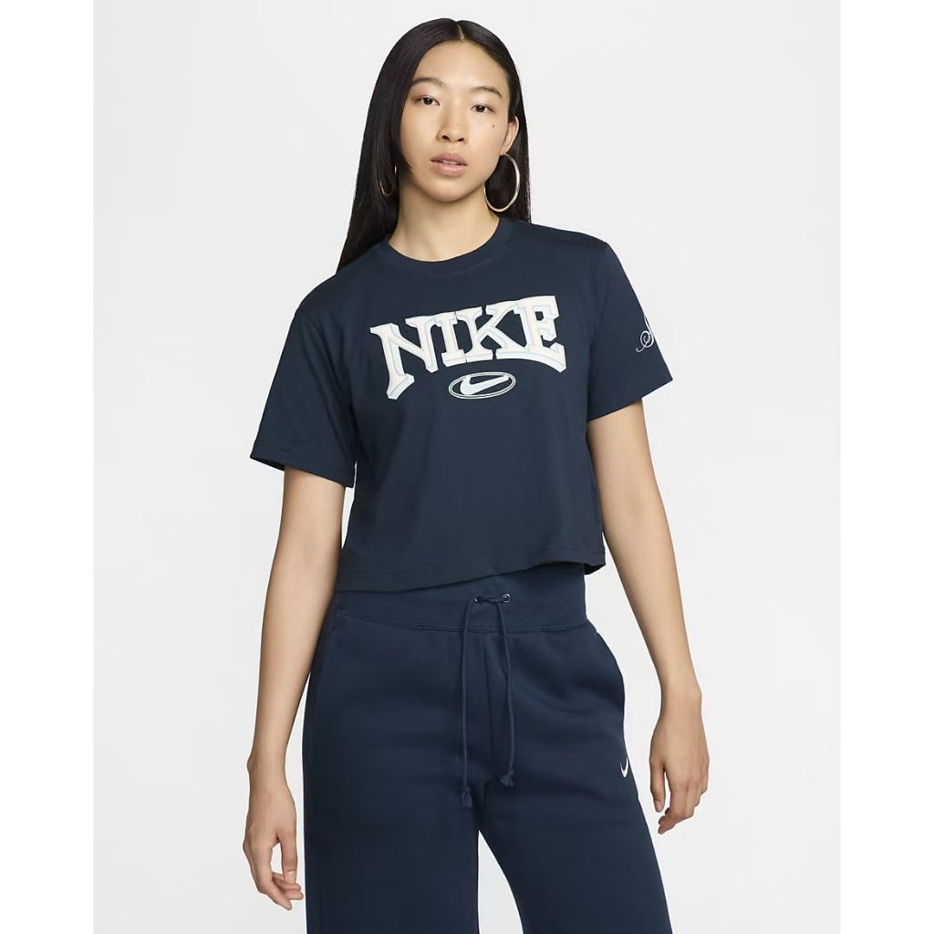 耐吉 【100%正品】Nike Sportswear 女士寬鬆短袖短款T恤_FZ2856-478