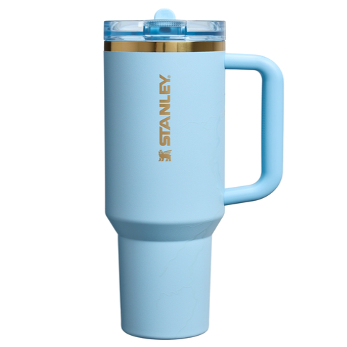 Messi x Stanley 1913 Quencher ProTour 翻蓋吸管杯 1.18L,前鋒藍色絕緣冷飲料杯