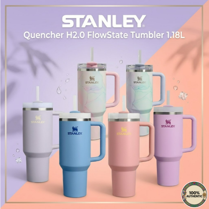 STANLEY Quencher H2.0 FlowState 玻璃杯 1.18L 絕緣不銹鋼水瓶把手