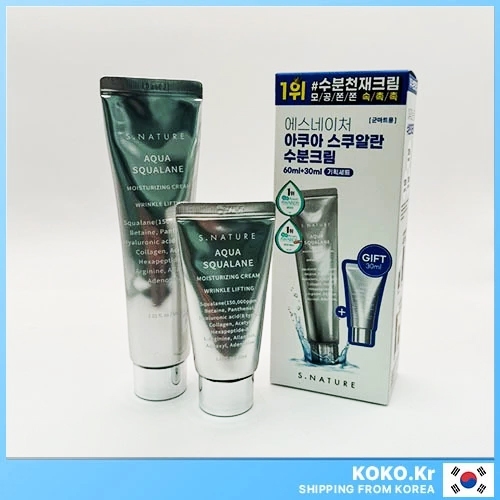 S.nature Aqua 角鯊烷保濕霜 60ml+30ml 含贈品