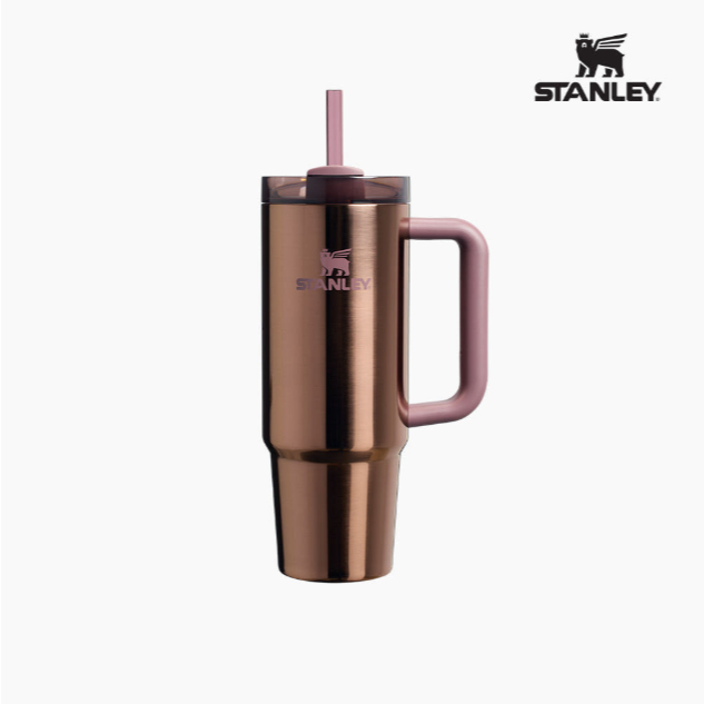 Stanley Quencher H2.0 FlowState 玻璃杯 887ml 沙漠系列玫瑰金粉色檯面日落大容量保溫
