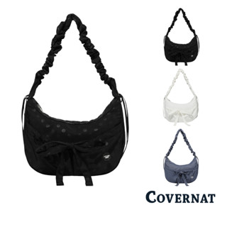 [COVERNAT] 25FW Clover Heart 抽皺尼龍 Hobo 包 百搭休閒肩背腋下包 斜揹包 韓系風格