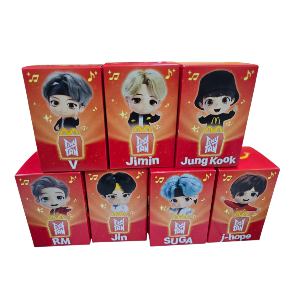BTS TinyTAN 麥當勞開心樂園餐 Encore 版 2025 年全套 7 人偶 | RM、金、糖、j-hope、
