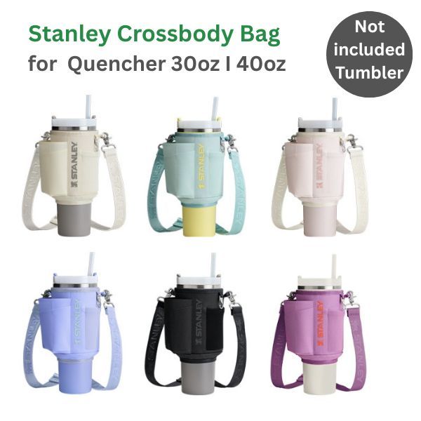 [Stanley] All Day Quencher 隨身攜帶 30 I 40 盎司不倒翁帶手柄 | 帶手機支架口袋的斜