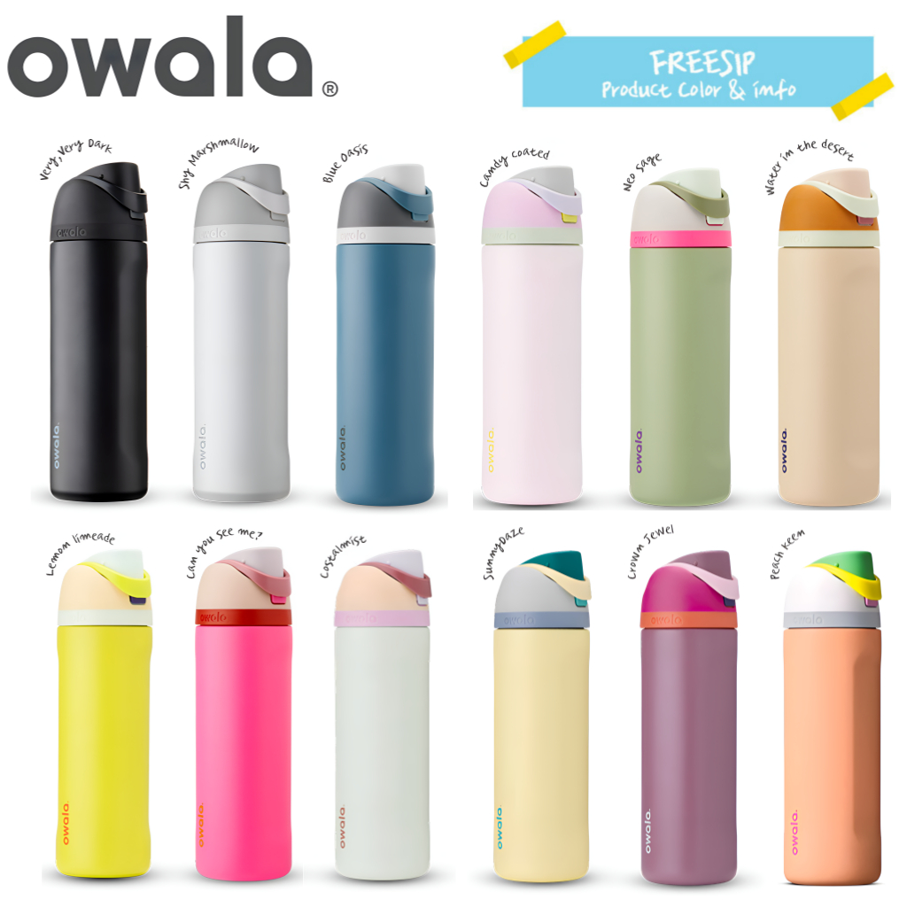 [OWALA] Freesip 水杯 24oz (710ml)| 防漏吸管蓋瓶 | 日常補水 | 24小時保冷