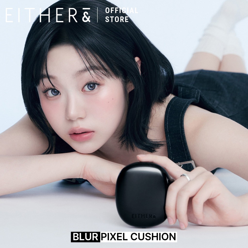 EITHER& Blur Pixel Cushion SPF50+ PA+++ 12g,毛孔模糊啞光效果持久