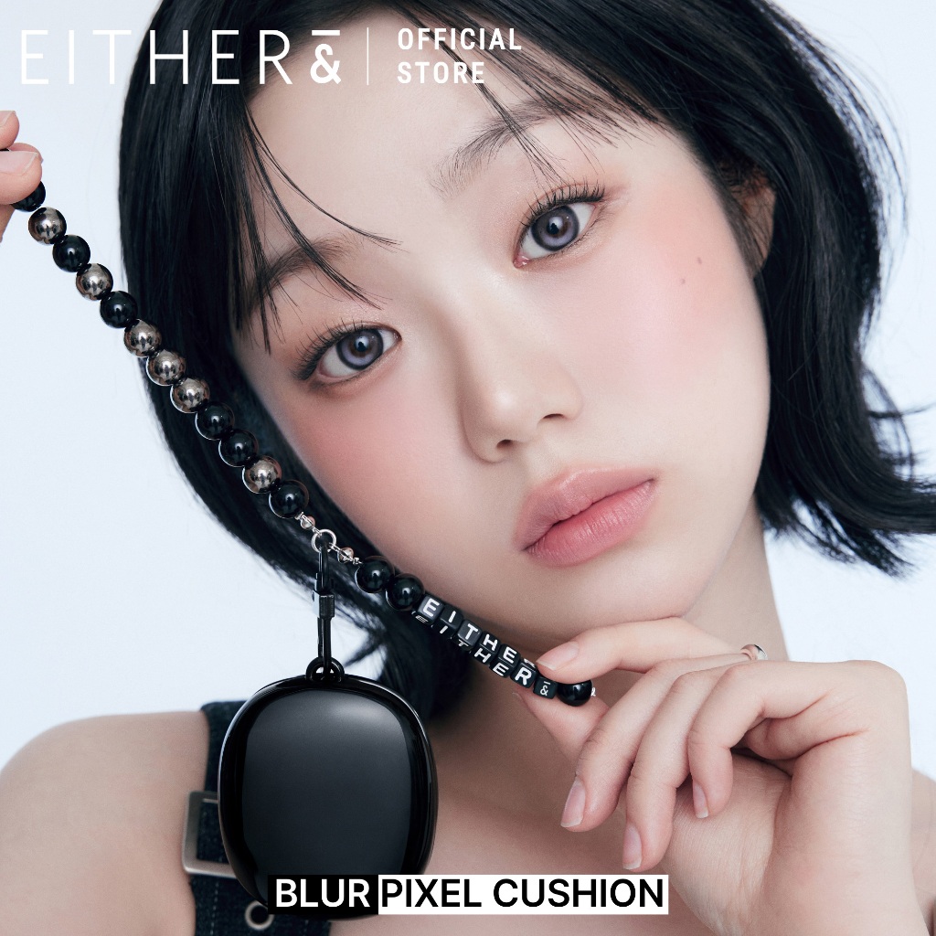 EITHER& Blur Pixel 迷你氣墊 SPF50+ PA+++ 6g,毛孔模糊啞光氣墊,光滑、持久遮瑕