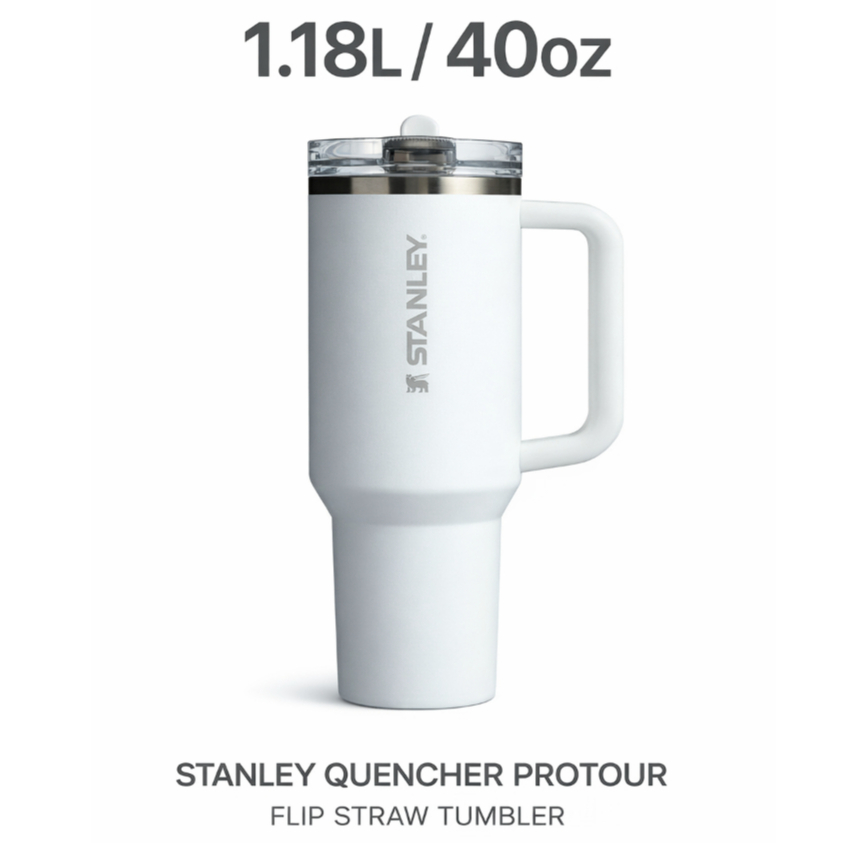 STANLEY QUENCHER PROTOUR 翻蓋吸管杯 1.18 升,旅行和汽車用絕緣手柄杯