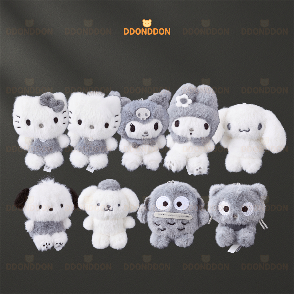 🇰🇷 韓國正品 Sanrio 三麗鷗 Monotone 單調絨毛吊飾 鑰匙圈 8cm / 13cm