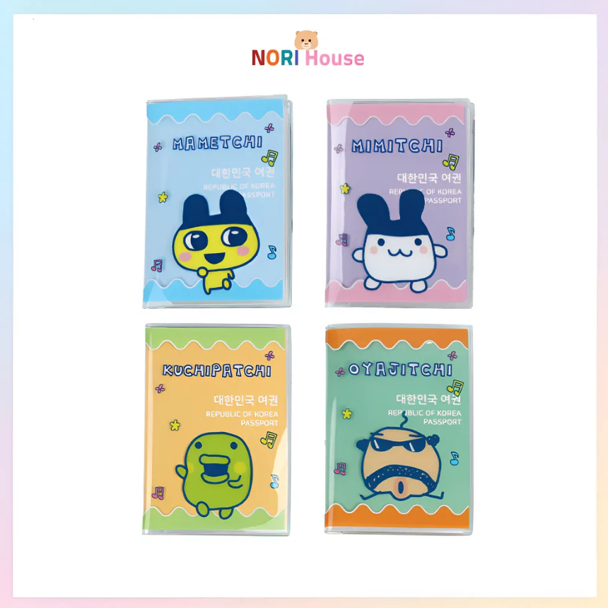 Tamagotchi 旅行護照收納套 PVC 防水票卡夾 Mametchi/Mimitchi/Kuchipatchi