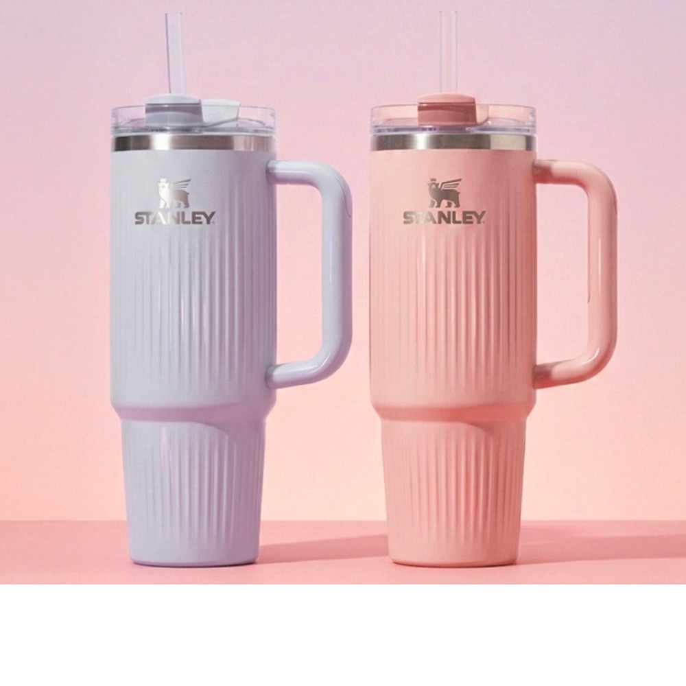 STANLEY Quencher H2.0 凹槽玻璃杯 20oz 30oz 40oz 紫塵桃玫瑰冰川藍閃耀