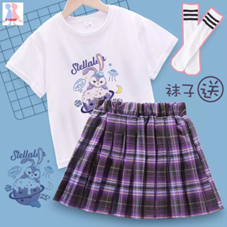 【夏季新品】JK制服 女童學院風 兒童正版格裙 夏季JK套裝 洋裝 百褶短裙 中大童JK制服