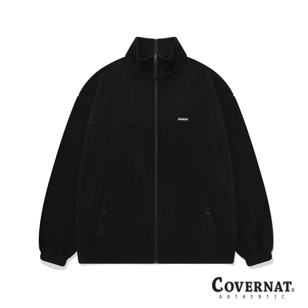 [COVERNAT]  毛絨拉鍊夾克外套（黑色） [G7]
