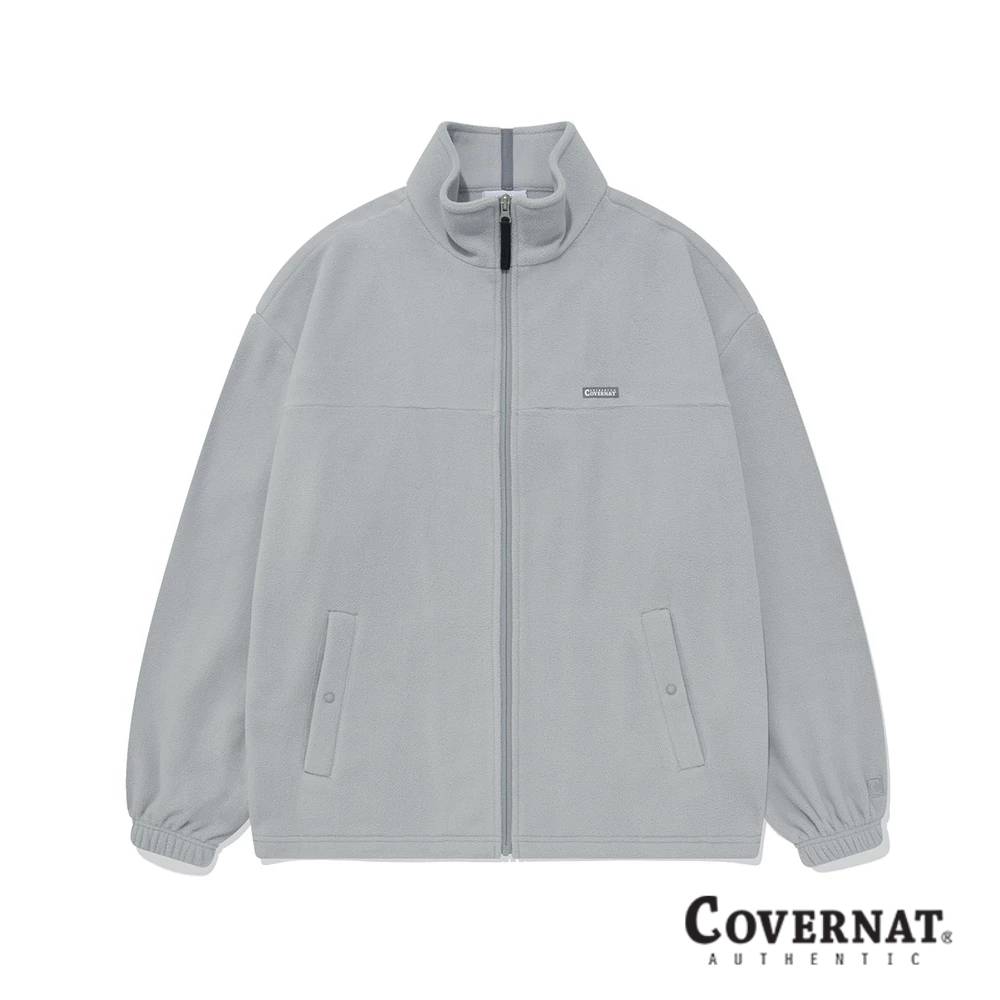 [COVERNAT]  毛絨拉鍊夾克外套（麻灰色） [G7]