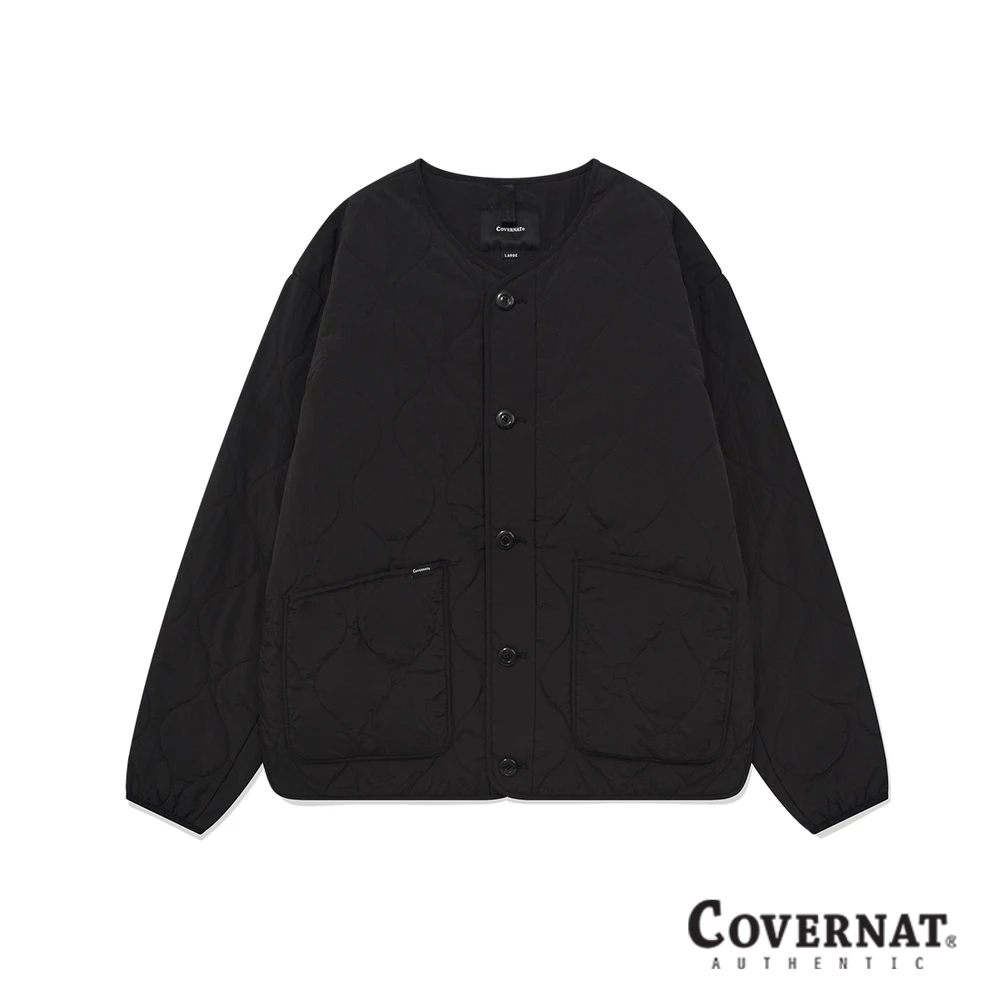 [COVERNAT]  短款係扣夾克外套（黑色） [G7]