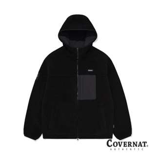 [COVERNAT] 舒適雙面連帽拉鍊夾克外套（黑色） [G7]