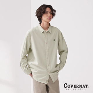 [COVERNAT] 柔軟純棉寬鬆長袖襯衫（綠色）[H9]